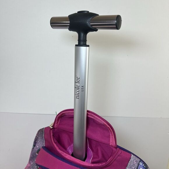 Nicole Lee USA Unicorn Rolling Large Backpack W Computer Compartment NWT - Picture 7 of 14